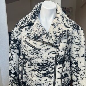 Rag and Bone black and cream wool blend jacket NEW retails $895 sz 6 oversized